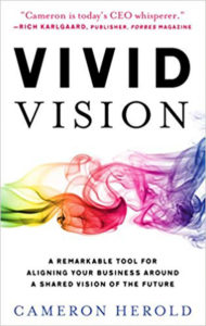 The cover of the book "Vivid Vision" by Cameron Herold.