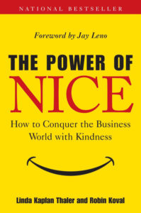 The cover of the book "The Power of Nice."
