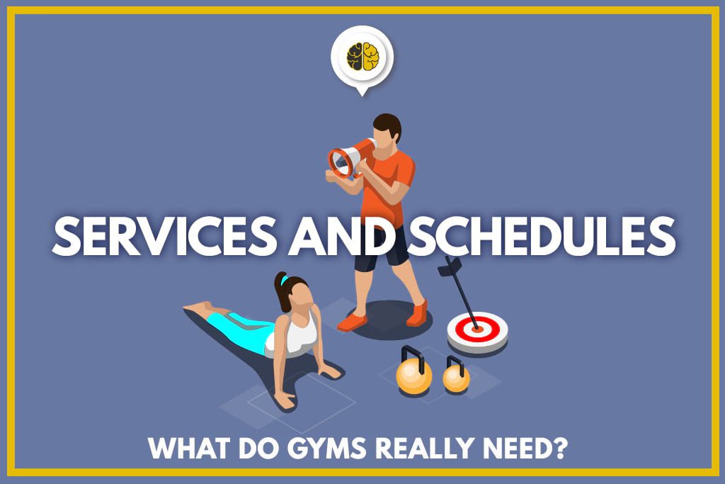 A coach guiding a client with a bullhorn - services and schedules - what do gyms really need