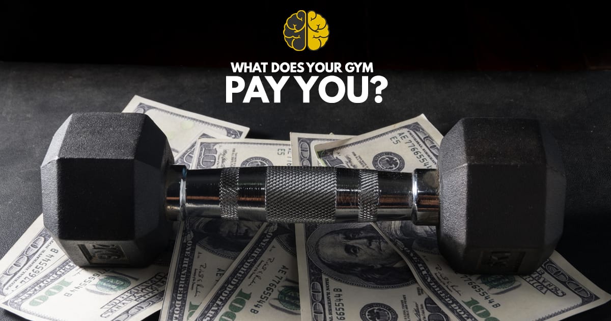 A dumbbell on a stack of cash - what does your gym pay you?