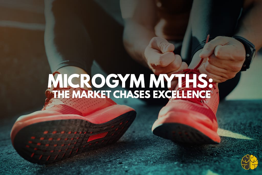 Athlete tying up shoes - the market chases excellence: Microgym Myths