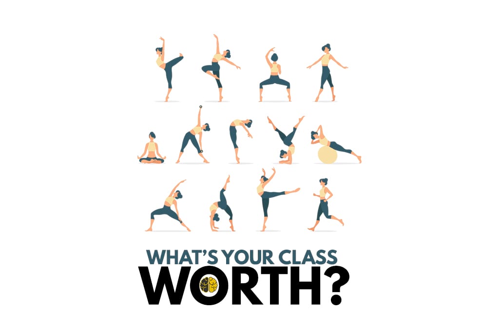 Illustration of a figure doing various exercsises - what's your class worth?