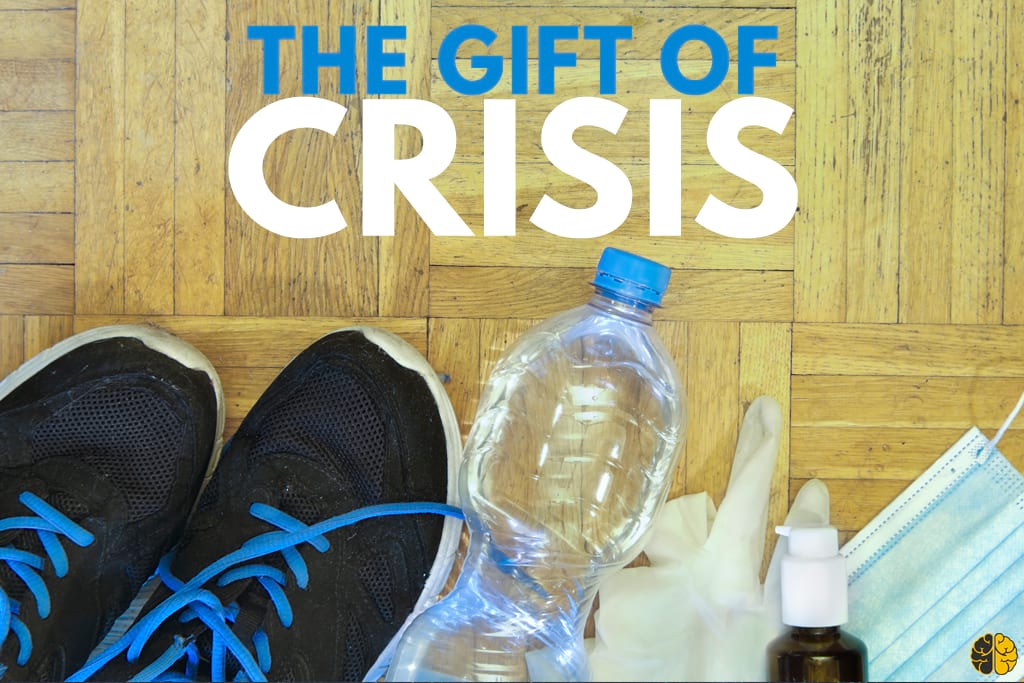 The gift of crisis - training shoes, water bottle and mask