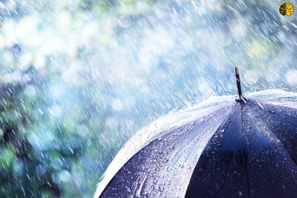 Protect Yourself With The Code - an umbrella sheltering from rain