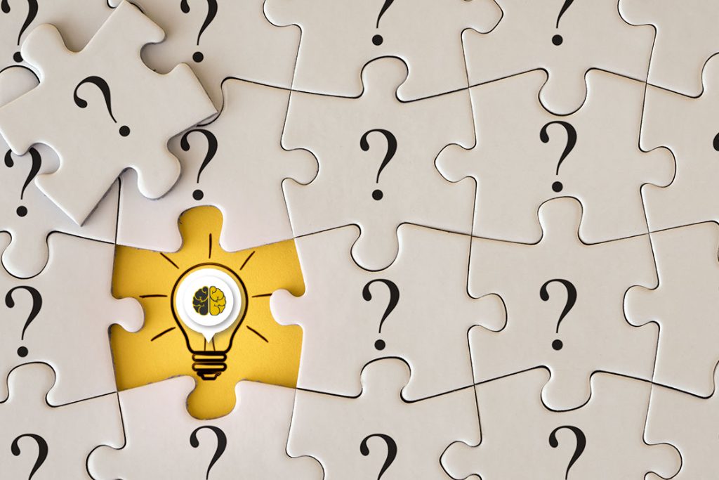 Leveling up your staff - a missing puzzle piece revealing idea lightbulb