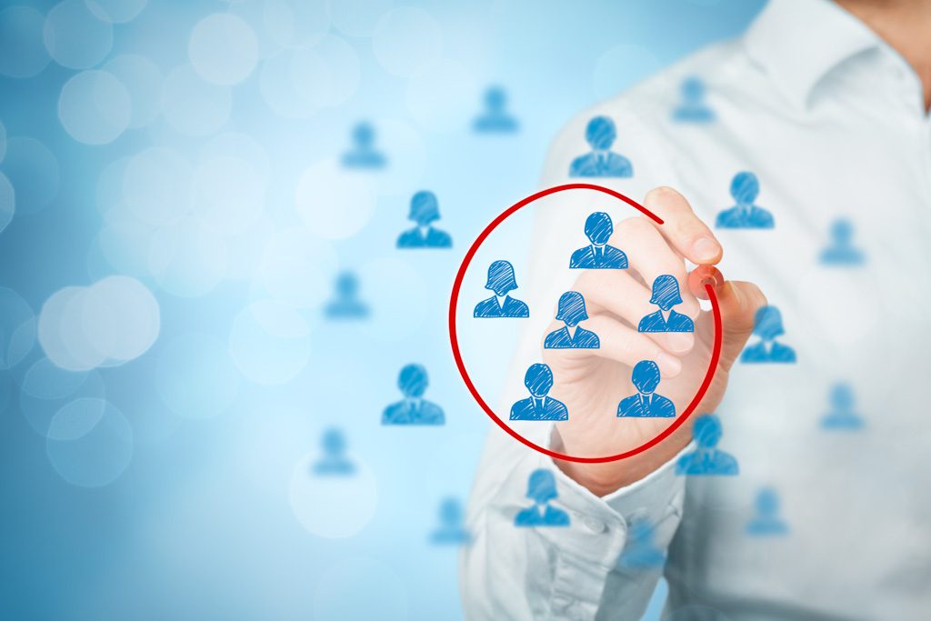 A graphic showing a businessperson drawing a red circle around a group of applicant icons.