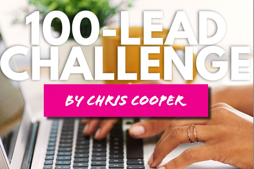 A graphic with the words "100-Lead Challenge."