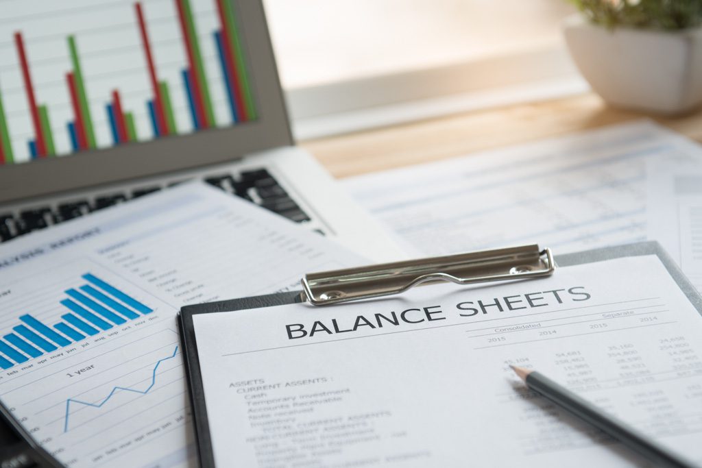 The balance sheet used as part of a gym valuation method.