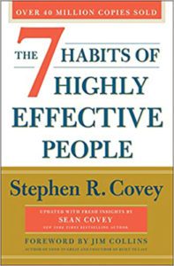 The cover of "The 7 Habits of Highly Effective People" by Steven R. Covey.