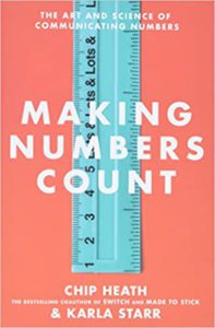 The cover of "Making Numbers Count" by Chip Heath.
