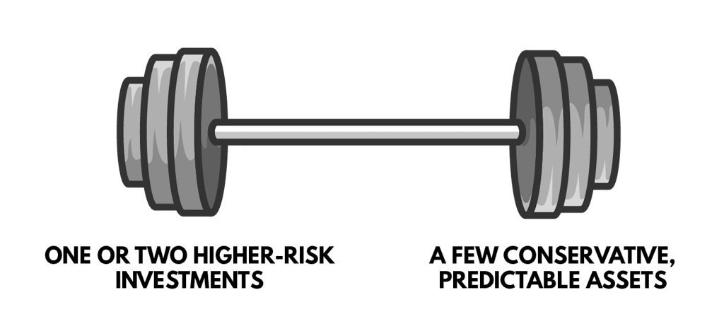 A graphic showing a heavy barbell.