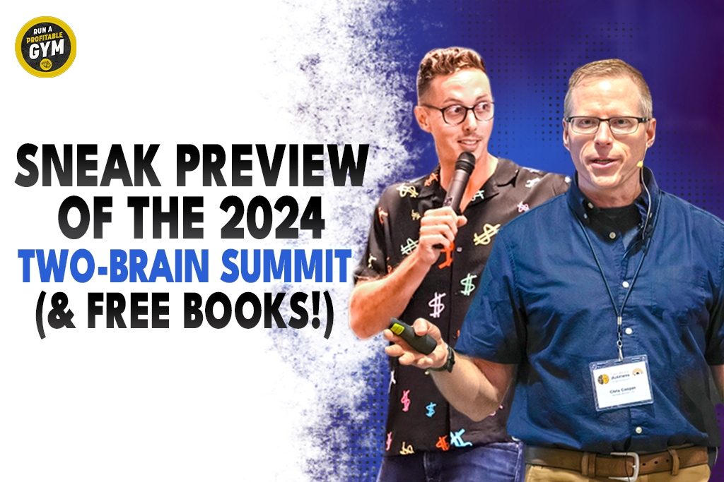 Photos of Chris Cooper and John Franklin with the title "Sneak Preview of the 2024 Two-Brain Summit (& Free Books!)"