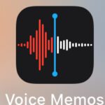 A photo of the voice memos icon on a phone.