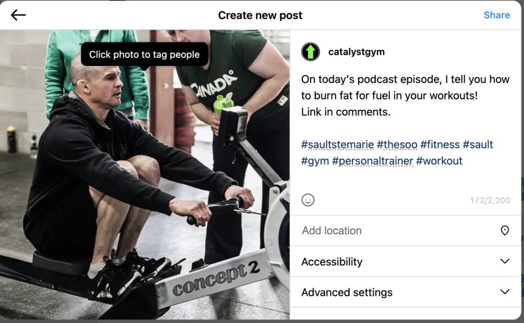 A photo showing a Catalyst Gym social media post featuring a QuickCast.