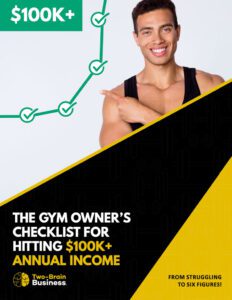 The cover of Chris Cooper's ebook "The Gym Owner's Checklist for $100K+ Annual Income."