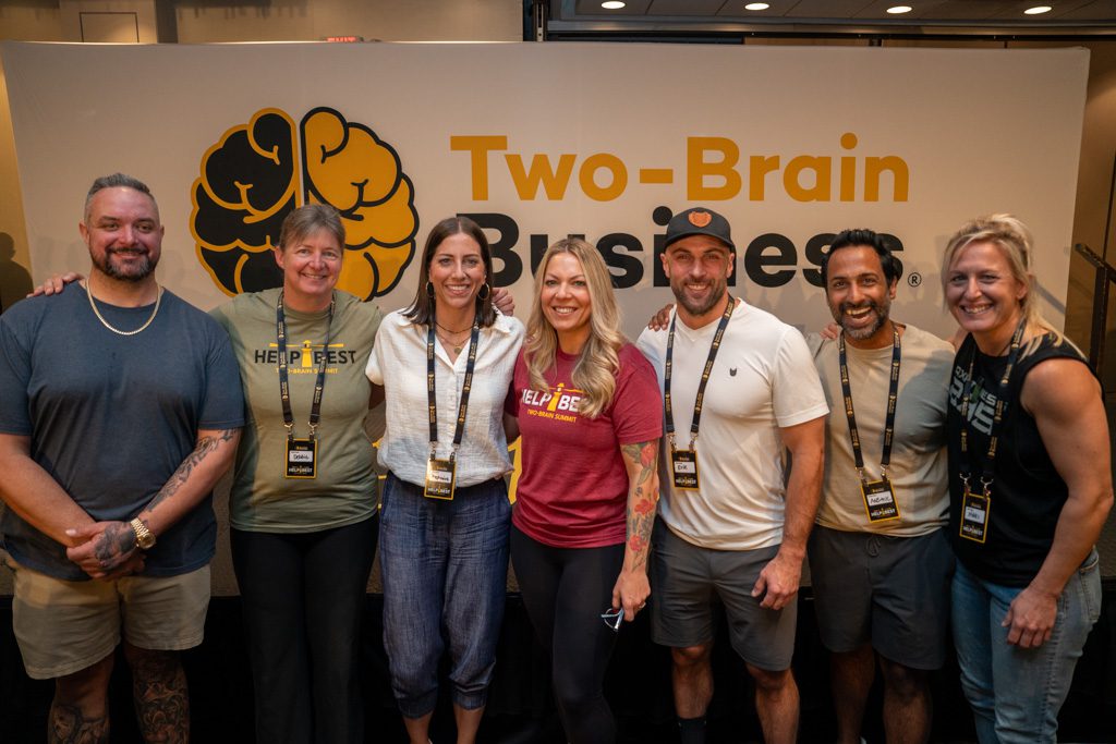 Anastasia Bennett and her mentees at the Two-Brain Summit.
