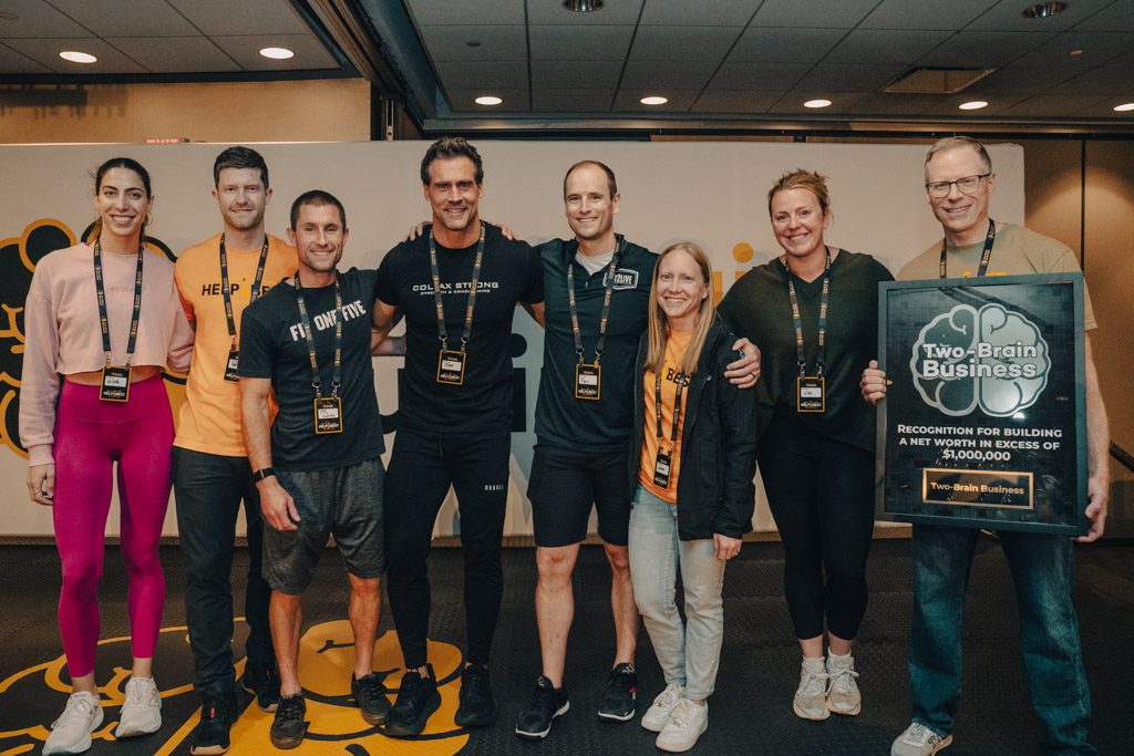 Newly minted millionaires at the Two-Brain Summit.