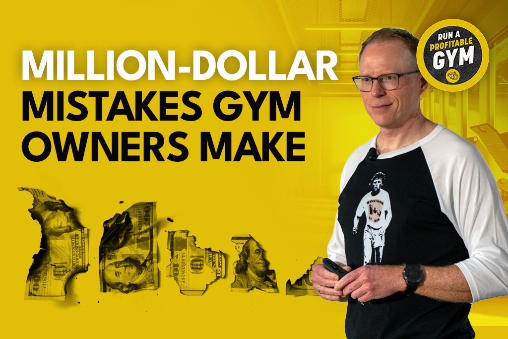 Two-Brain founder and gym owner Chris Cooper with title "Million-Dollar Mistakes Gym Owners Make"