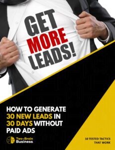 The cover of Chris Cooper's guide “How to Generate 30 Leads in 30 Days Without Paid Ads.”