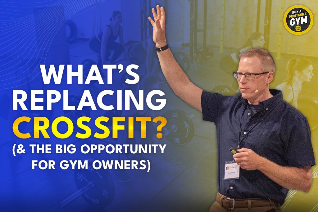 Two-Brain CEO Chris Cooper with text "What's replacing CrossFit? (And the big opportunity for gym owners)"