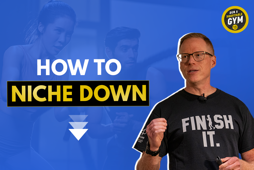 Two-Brain founder Chris Cooper with text "How to niche down"