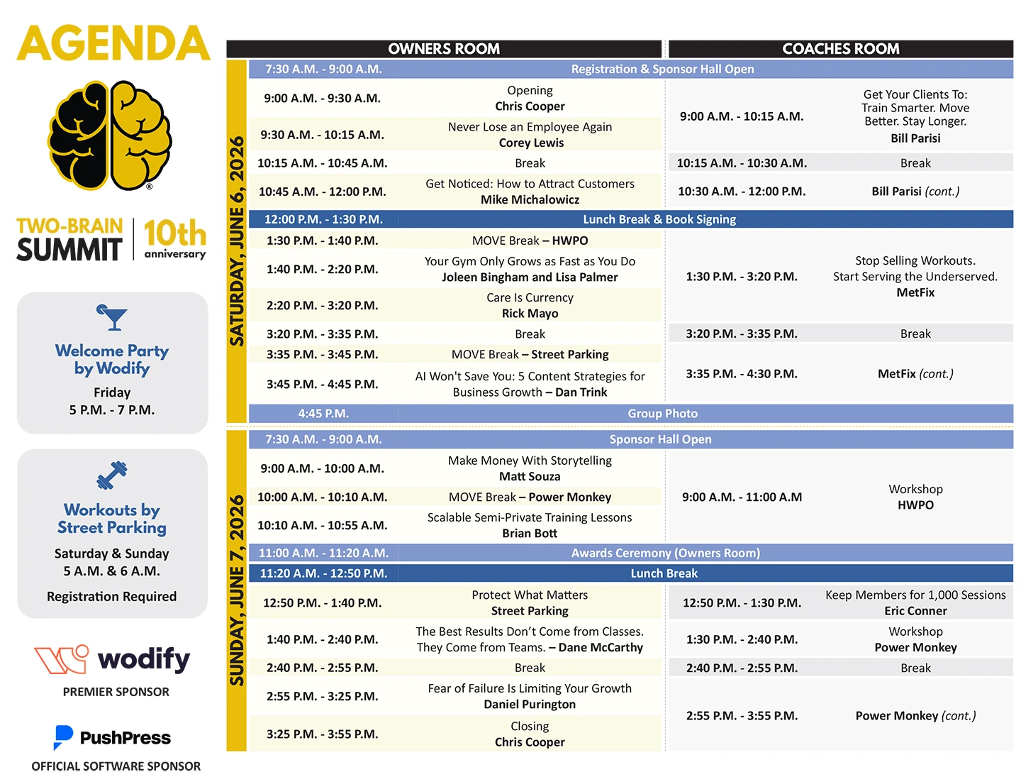 Summit 2026 Schedule