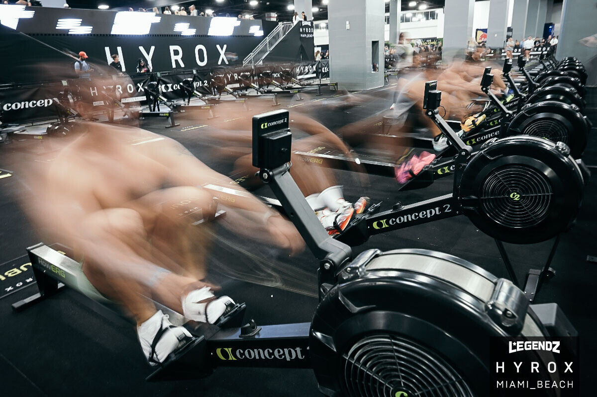 Athletes compete at HYROX race in Miami Beach