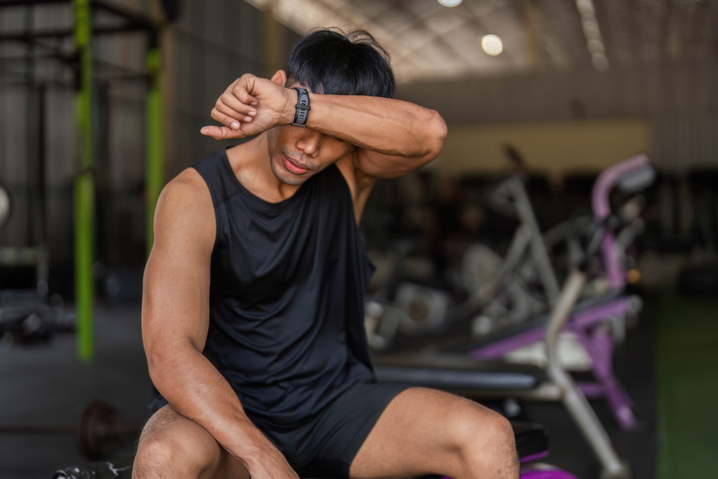 Stressed out gym owner