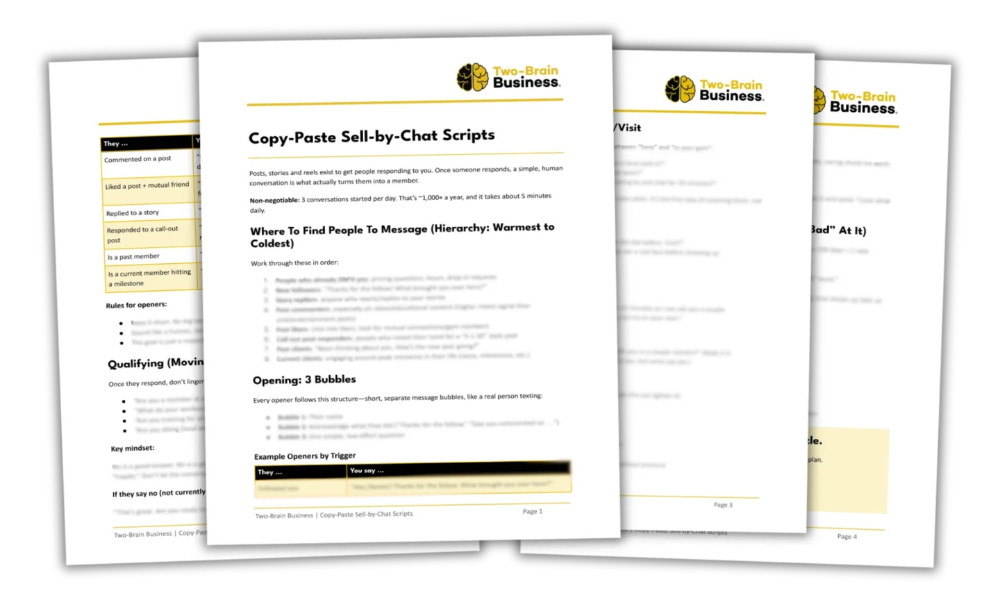 Sell-by-Chat Scripts