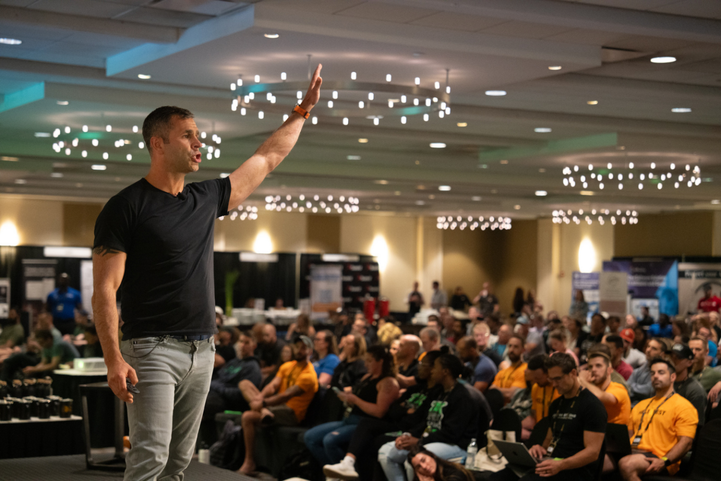 CrossFit gym owner and Two-Brain mentor Daniel Purington speaking at the Two-Brain Summit