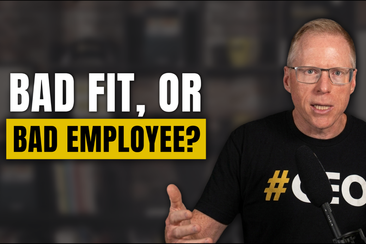 Two-Brain founder Chris Cooper with text "BAD FIT, OR BAD EMPLOYEE?"