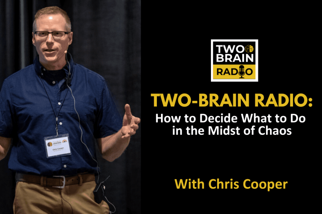 Picture of Chris Cooper speaking at the Two-Brain Summit