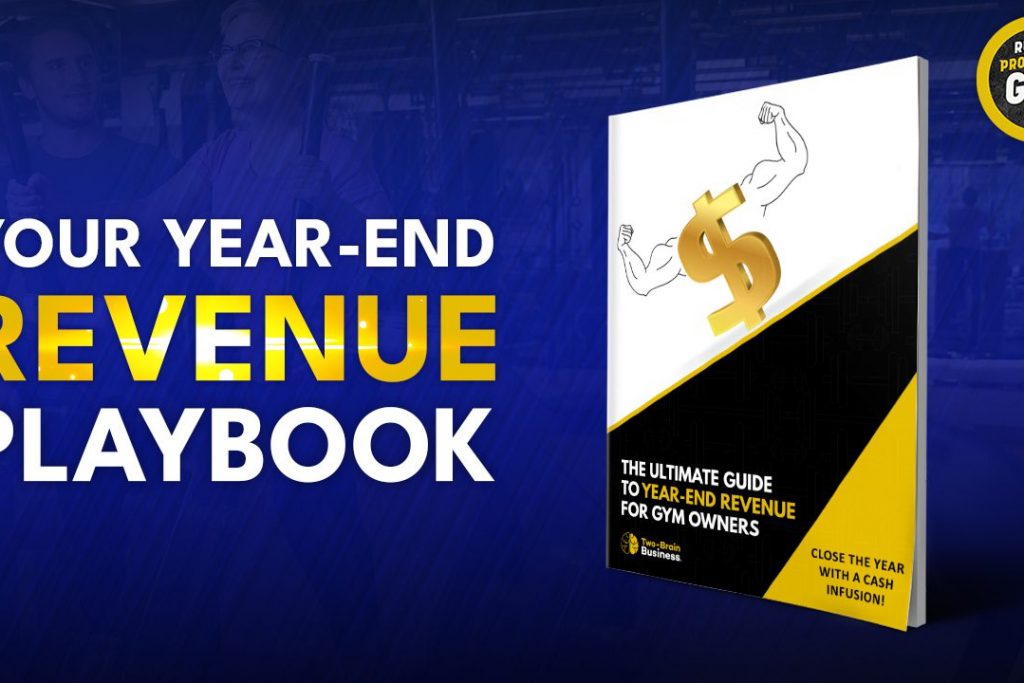 The cover of Two-Brain Business's Year-End Revenue guide with text "Your Year-End Revenue Playbook"